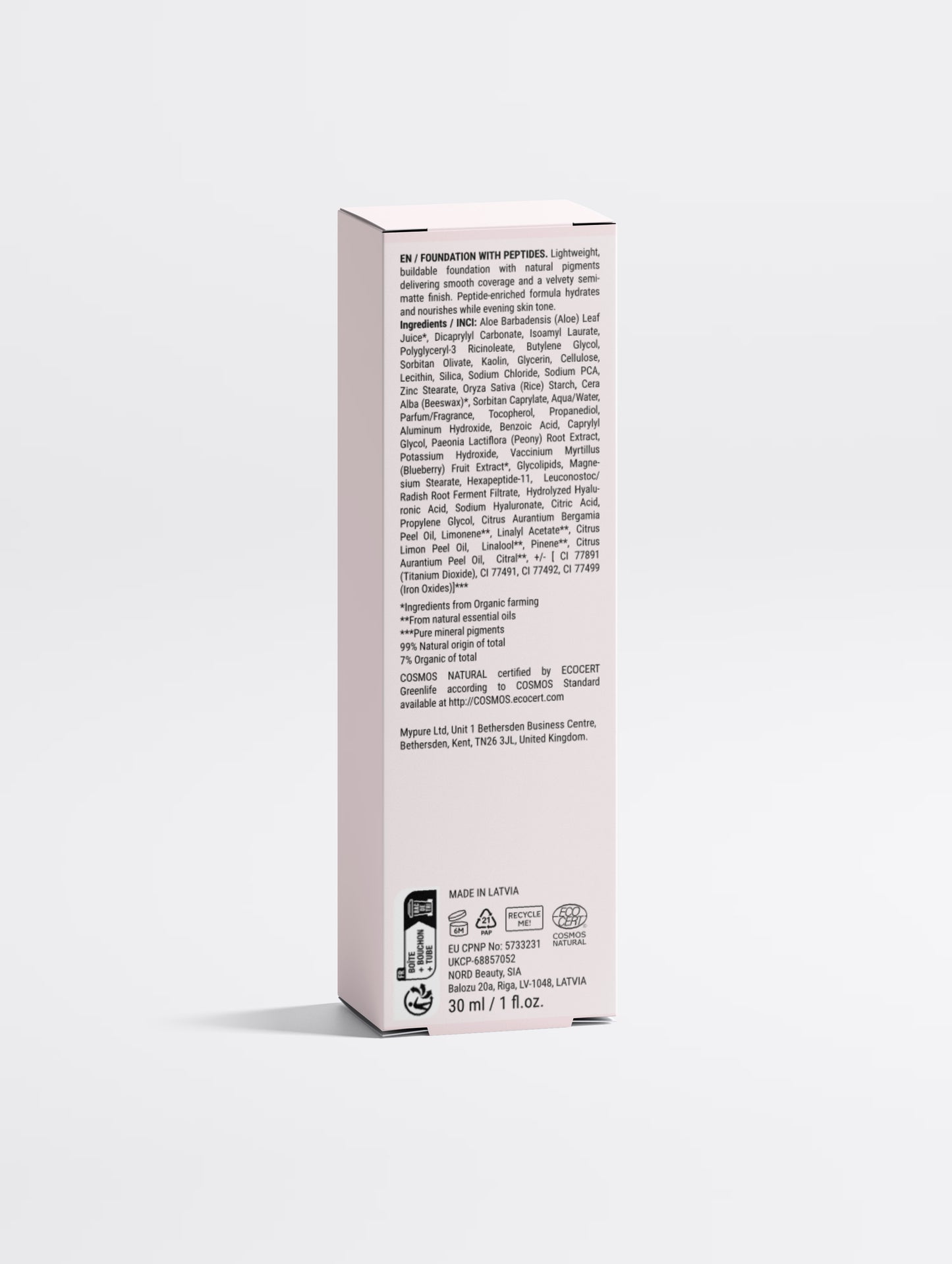 Foundation with Peptides 10 Light Warm