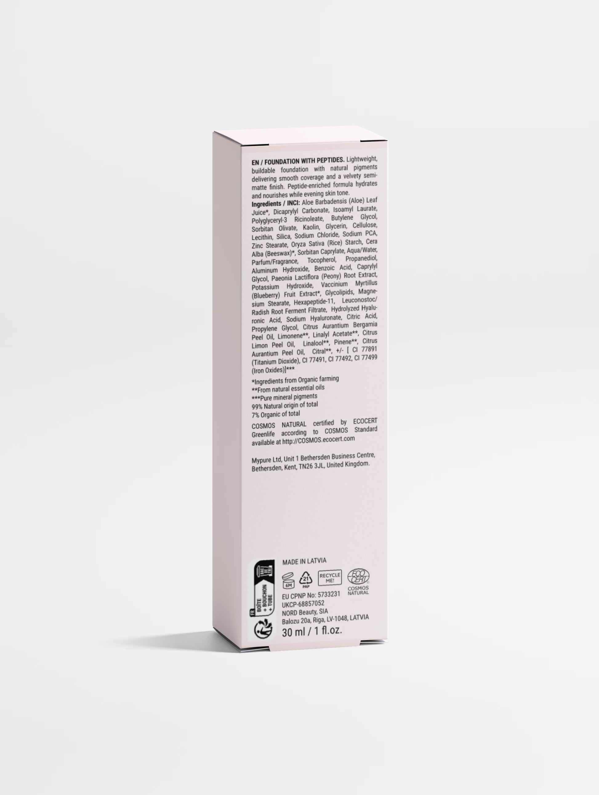 Foundation with Peptides 10 Light Warm